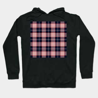 Blue Red and Cream Tartan Plaid Pattern Hoodie